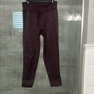 PINK New High-Waist Ribbed Knit Joggers - Deep Plum
